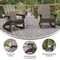 Merrick Lane Nassau Set of 2 Adirondack Rocking Chairs with Cup Holder, All-Weather HDPE Indoor/Outdoor Chairs